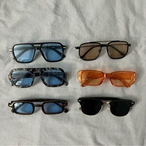 6 Pair Fashion Sunglasses Set